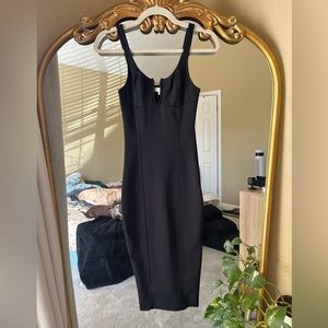 Good American Corset Scuba Midi Dress